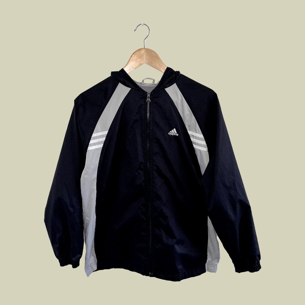 Adidas Black Windbreaker